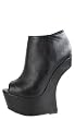 Heel Less Sculpted Booties BLACK