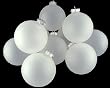 Club Pack of 16 Clear Frost Matte Glass Ball Christmas Ornaments 3.25" (80mm)