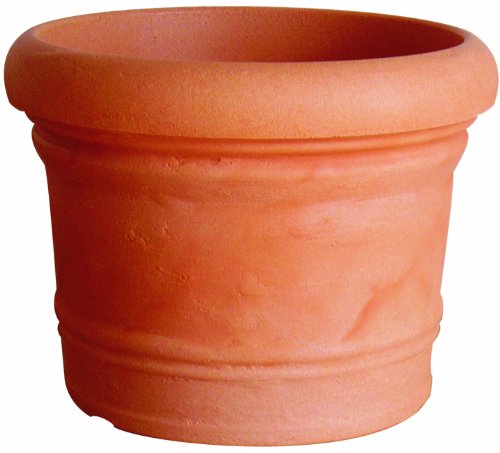 ProHome 34032 Pflanzk&uuml;bel Turin, &oslash; 60 cm H&ouml;he: 44.5 cm, Kunststoff, zylindrisch, Farbe: terrakotta