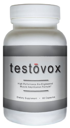 Christmas TESTOVOX - High Performance, Muscle Amplification Supplement - Get Ripped! Lose Fat and Build Muscle Fast, Best Lean Mass Size Gainer. Max strength bodybuilding workout gain growth formula Deals