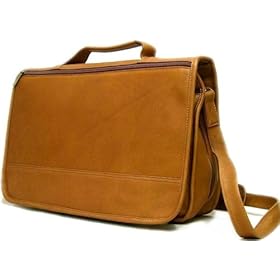LeDonne Expandable Vacquetta Leather Messenger Bag
