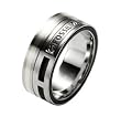 Fossil - JF85420040 - Bague Homme - Acier inoxydable - Polyur�thane - T 66