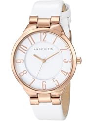 Anne Klein Womens AK/1618RGWT Easy-to-Read Dial Watch