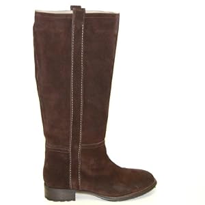 TRUE RELIGION Connie Womens Leather Shoes Boots Slip Ons Comfort Soles Rounded Toe Brown Sz