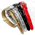 "Glitzy Sheen" Double-row Embellished Rhinestone Dog Collar - Large (14"-18")/Metallic Silver
