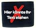 Sports : Armbinde bedruckt mit IHREM TEXT / mit Klettverschlu&szlig; / schwarz / 3314