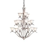 Kichler Lighting 2523NI 15 Light Dover Chandelier, Brushed Nickel