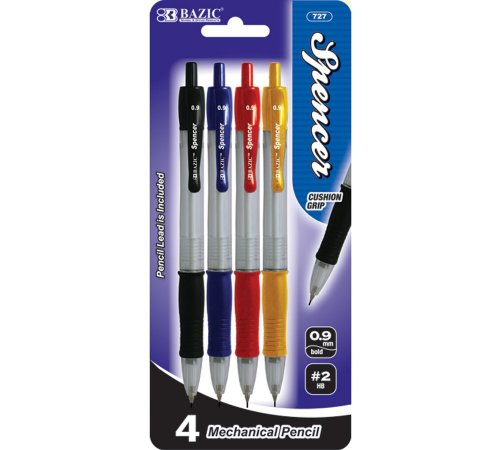 Bazic Spencer Mechanical Pencil, 0.9 mm, 4 per Pack (Case of 144)