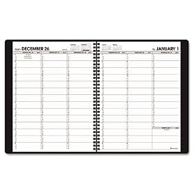 AT-A-GLANCE Recycled Weekly Appointment Book, 8 x 11 Inches, Black, 2012 (70-950-05): Office Products