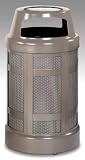 Howard Architek 38 gallon Steel Canopy Top with Urn Architectural Bronze/Medium Bronze Ash/Trash A38SUABZ