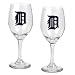 Detroit Tigers MLB 2pc Wine Glass Set - Primary Logo by Great American Products