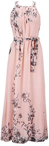 Columbustore Women's Long Sleeveless Pink Summer Maxi Dress 4XL 5Xl 6XL
