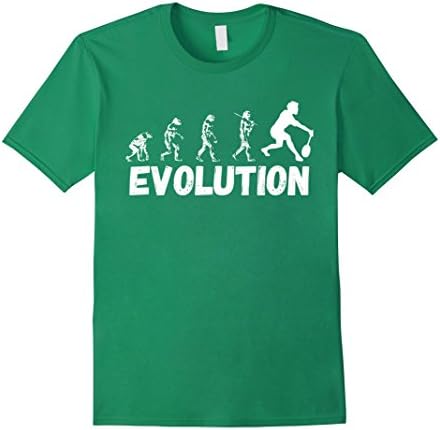 Funny Badminton Shirt Tees T Shirts Gifts: Evolution Tee - Male Small - Kelly Green