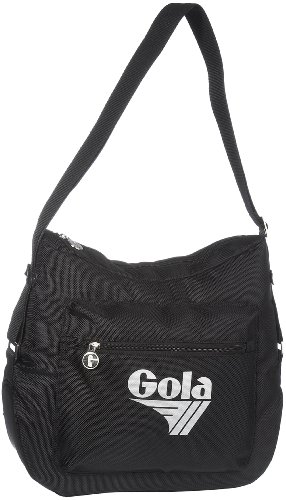 Gola Alba CUB465BB, Unisex - Erwachsene Umhängetasche, schwarz, (BLACK BB)