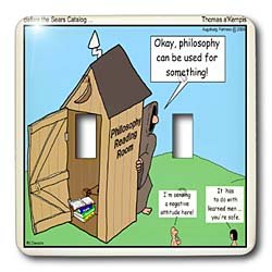 Rich Diesslins Funny Theology Cartoons - Thomas Akempis - Philosophy Reading Room - Light Switch Covers - double toggle switch