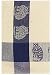 Waffle Weave 100% Cotton Blue Cat Dishtowel 18" X 28" Set / 6