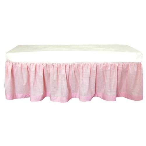 Tadpoles Classic Gingham Crib Skirt - Pink.