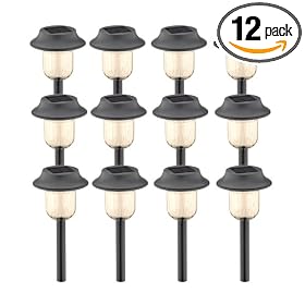 Malibu Solar Powered Polymer Walk Light Kit, 12 Pack, Black #LZ420-12