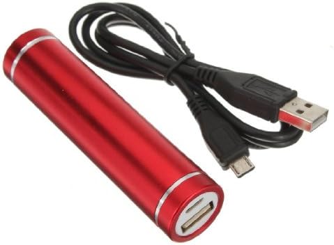 Tlongs 2600mAh Premium Aluminum Portable Charger Lipstick-Sized External Battery Power Bank for iPhone6 6S 6Plus iPhone5S, iPad Air mini, Samsung Galaxy Note5 4 3 S6 Edge HTC LG and More (Red)