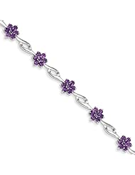 Sterling Silver Amethyst Bracelet