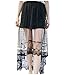 Shawhuaa Womens Boho Chiffon Lace High Low Asymmetrical Long Maxi Skirt
