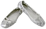 COACH VERRA SIGNATURE SILVER BALLET FLATS SHOES NEW