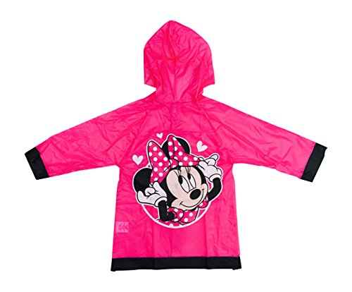 Disney Minnie Mouse Girls Rain Slicker Raincoat Pink Bows