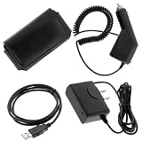 41%2BQxzyMuNL. SL160  GTMax Rapid Car Charger + Home Travel Charger + Sync Tranfer USB Data Cable + Black Horizontal Pouch Carrying Case for Sprint HTC Hero  Cell Phone