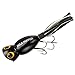 Arbogast Hula Popper Topwater Fishing Lure, Black, G750 (2 1/4 in, 5/8 oz)