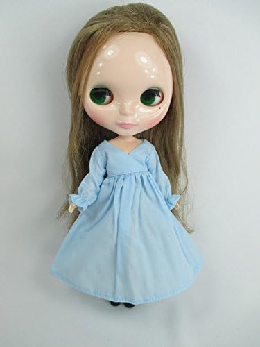 Handcrafted Long Sleeve Dress Night Gown Pajamas Outfit for Blythe Doll