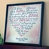 Wedding Gifts - Personalized Wedding Vows Heart Canvas