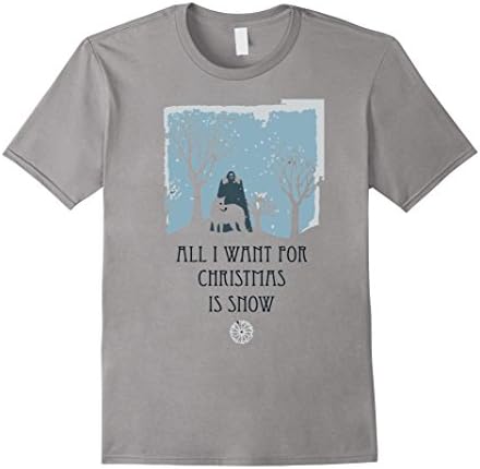 Men's All I want for Christmas is snow T-shirt Medium Slate