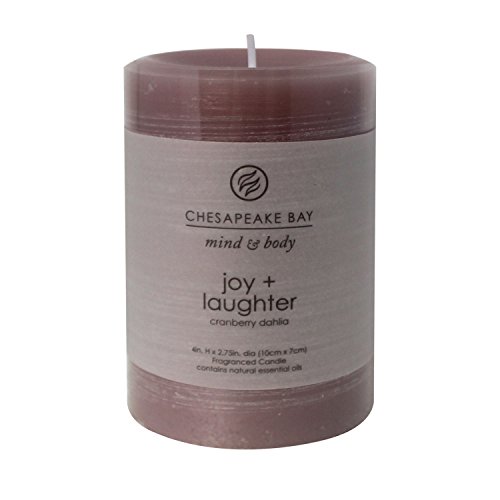Chesapeake Bay Candle Mind & Body Collection Small Pillar Candle, Joy + Laughter