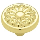 Brainerd P40007V-PB-C7 1-1/4 Fan Design Round Cabinet Hardware Knob by Brainerd