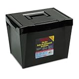 ESSELTE PENDAFLEX CORP. / Portable letter size hanging file box, 13-7/8w x 10-3/4d x 10-1/4, black / ESS20861 / Sold as 1 Each / Mfr Part # 20861