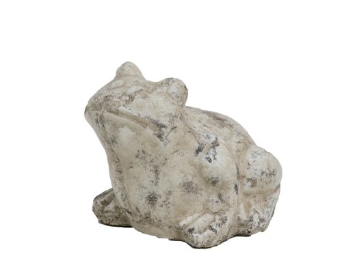 Siena Garden 298664 Steinzeug Frosch, 18x14x10cm, antik weiss Preisvergleich