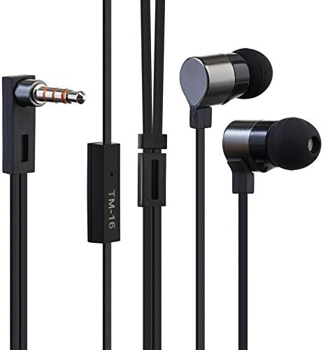 Antemall(TM) 3.5mm Stereo Headphone Metal Earphone In-ear Headphones Noise Cancelling Bass with mic for Ipod Iphone4, Iphone5, Iphone5C ,Iphone6 Iphone6 Plus ,Ipad Mini1/2/3 ,Ipad 2/3/4 ,Ipad air ,Ipad air 2,Mp3 ,Tablet and other Smartphone (TM-16 Black)