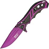 UPC 805319095972 product image for Mtech MTA907PE Linerlock A/O Folding Knife Purple 3.625