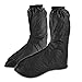 Black Waterproof Motorcycle Rain Gear Boot Shoes Cover Gaiter Side Zippered Men US 10-11