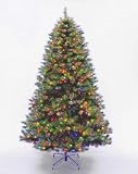National Tree Company LEX1-301-75 7.5 Foot Lexington Fir Hinged Tree with 650 Multi Lights