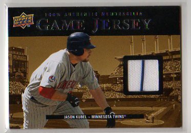 2008 Upper Deck Jason Kubel Game Used Jersey Baseball Card