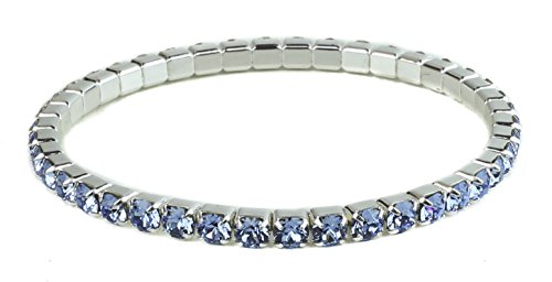 Swarovski Lightning Tennis Stretch Bracelet Light Sapphire