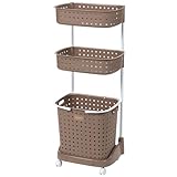 ヤナセイ レクエアランドリーバスケット(3段) LQ-3BR ブラウン