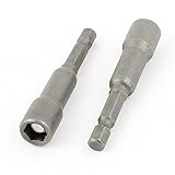 uxcell　ソケットビット　 六角ドライバービット　チップドリルビット　13mm x 65mm　ダーク2枚入り