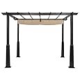 Outdoor Patio Smith & Hawken Windsor Brown Metal Pergola
