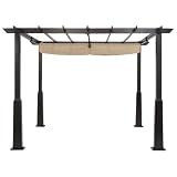 Outdoor Patio Smith & Hawken Windsor Brown Metal Pergola