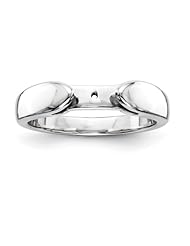 14k White Gold Peg Set Solitaire Ring Semi-Mounting, No Center Stone Included
