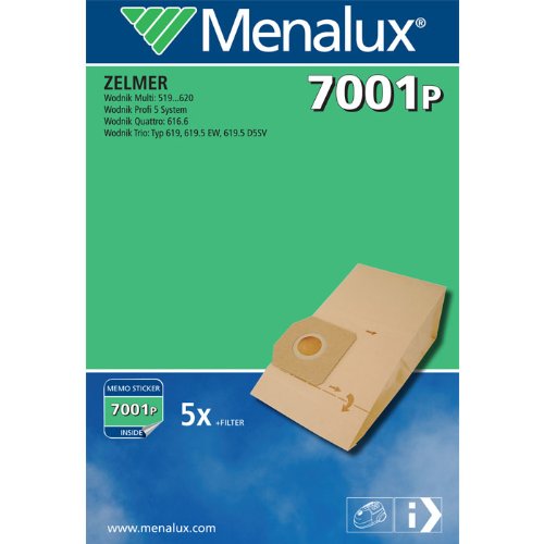 Menalux 7001 P / 5 Staubbeutel / Papier / Zelmer Preisvergleich