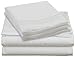 Clara Clark Bed Sheets, Premier 1800 Series 4 Piece Bed Sheet Set, Deep Pocket, Wrinkle, Fade, Stain Resistant, Luxury Soft Bedding Sheets & Pillowcases, Twin, White