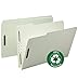 Smead 100% Recycled Pressboard Fastener File Folder, 2 Fasteners, 1/3-Cut Tab, 2